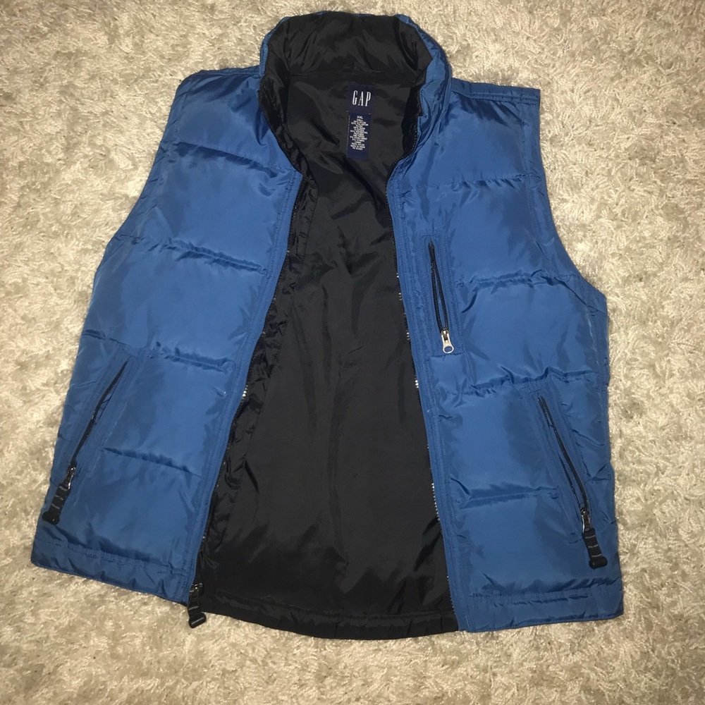 Blue and black gap vest jacket